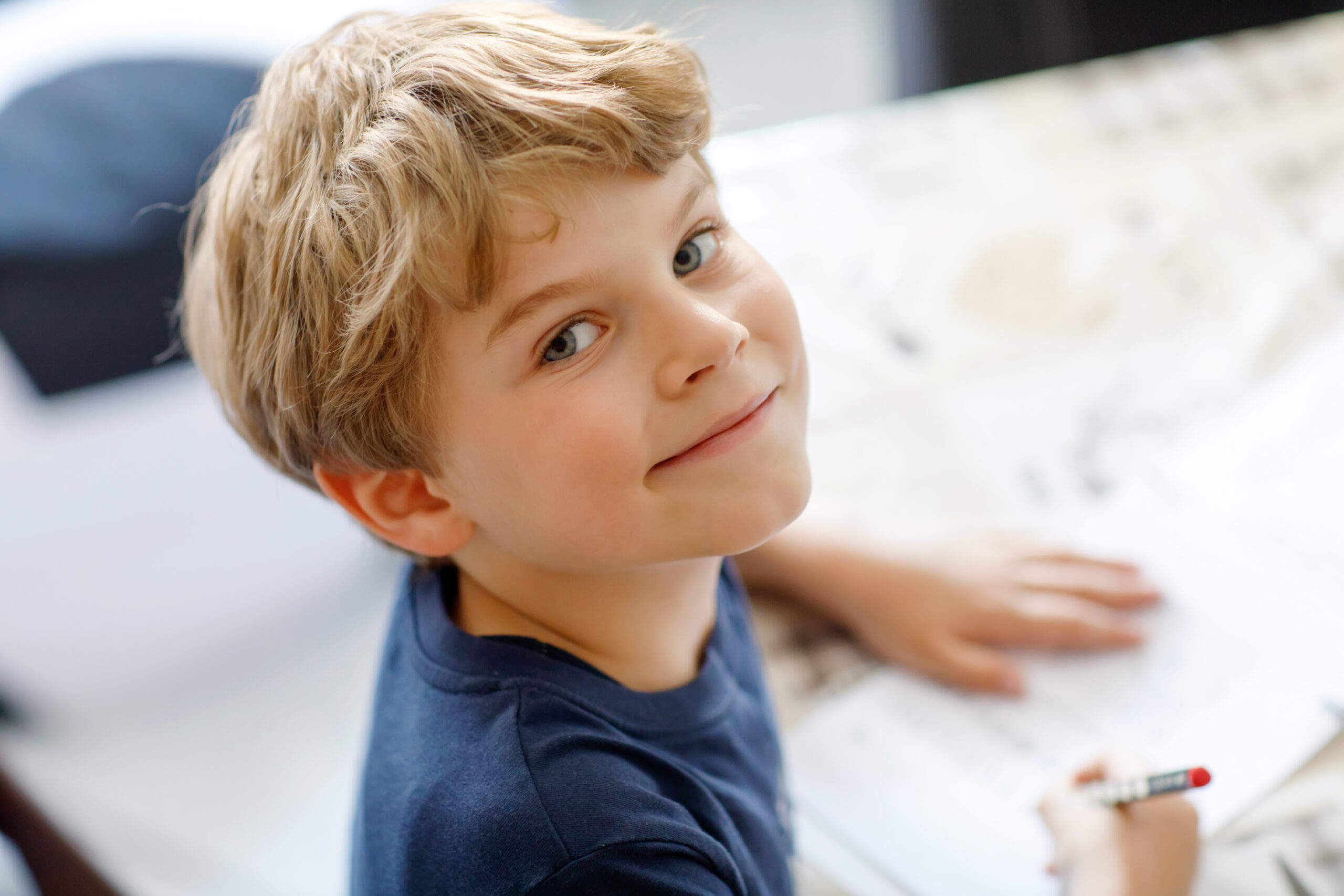 Boy at school